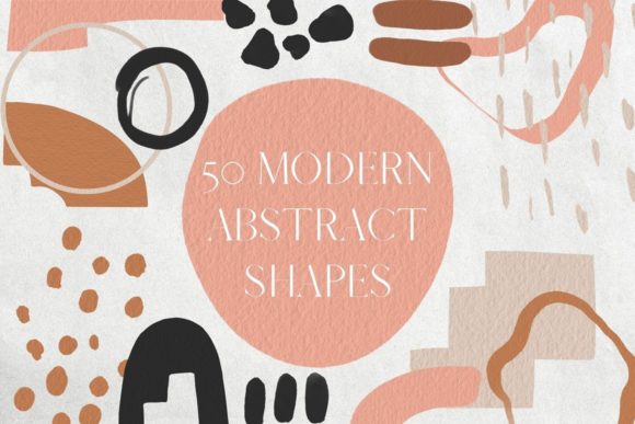 Download Beige, Pink, Brown Abstract Shapes - Beige Collection