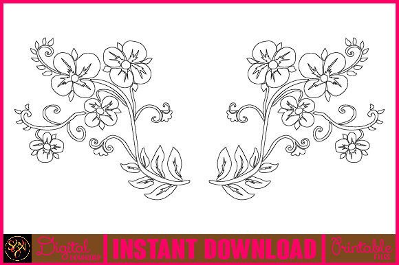 Download Floral Line Art Flower SVG Elements-28 - Floral Collection