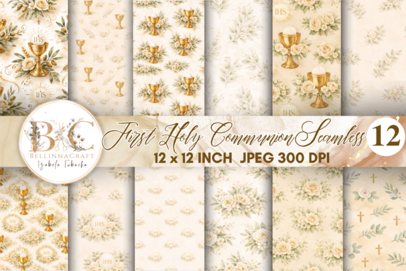 Download First Holy Communion Seamless Paper - Premium Bundle