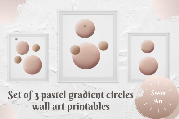 Download Pastel Beige Gradient Circles Printable - Beige Collection