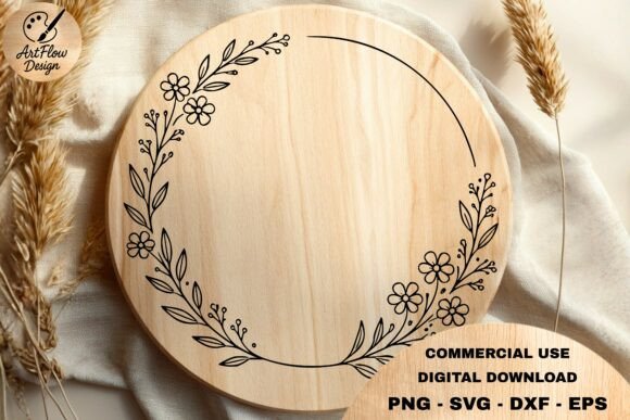 Download Floral Circle Frame SVG - Floral Collection