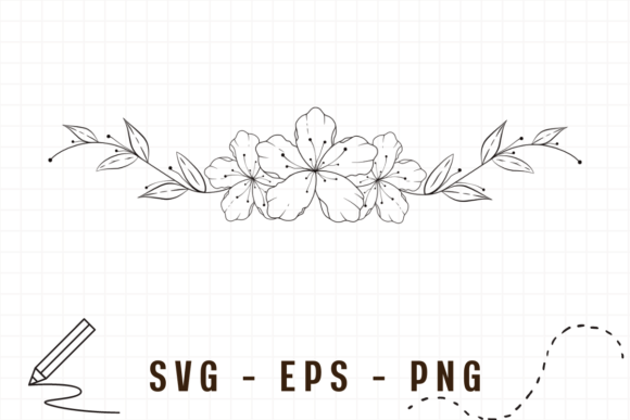 Download Floral Line Art Flower Frame - Floral Collection
