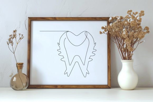 Download Continuous One Line Art Healthy Tooth - One line art Collection