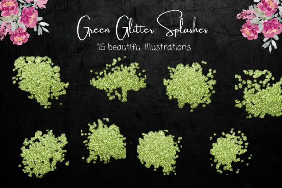 Download Green Glitter Splash Collection - Collection Collection