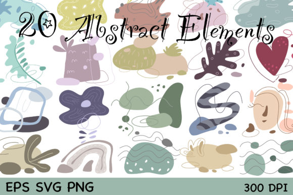 Download 20 Abstract Elements  with Doodle Style - Premium Resources