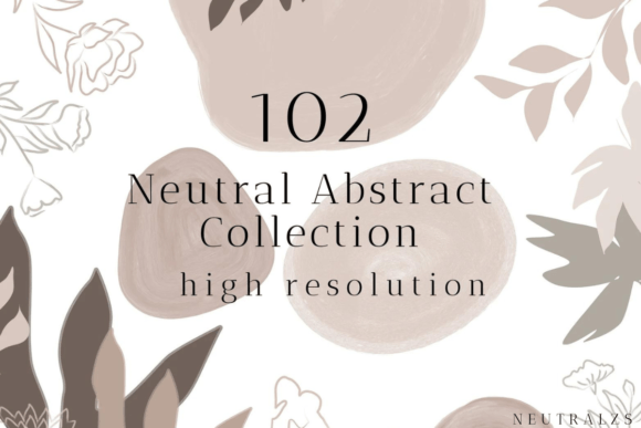 Download Neutral Abstract Shapes Floral - Floral Collection
