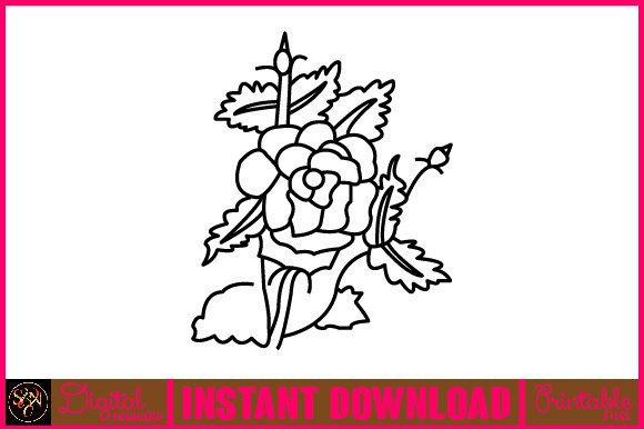 Download Floral Line Art Flower SVG Elements 80 - Floral Collection