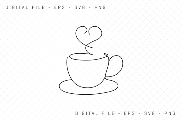 Download Cup of Coffee or Tea One Line Art Svg - One line art Collection