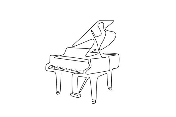 Download One Line Art Piano Music Art - One line art Collection