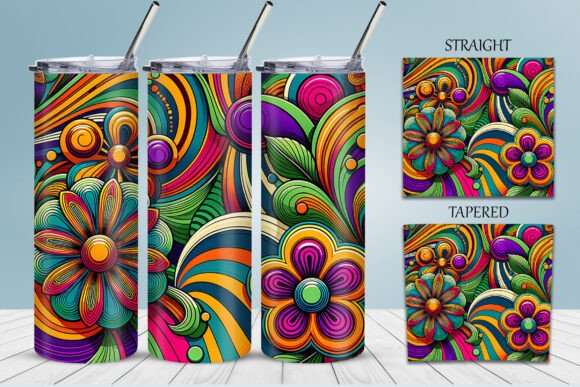 Download Abstract Flower Art Tumbler Sublimation - Premium Bundle