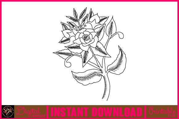 Download Floral Line Art Flower SVG Elements 105 - Floral Collection
